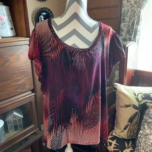 CLOSING SHOP!  Worthington woman stretch short sleeved shell size 3X